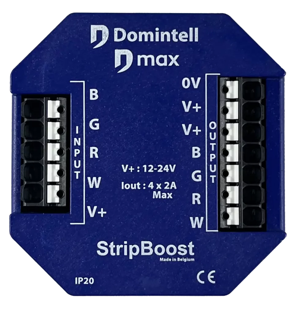 Vue de face de l'amplificateur de bande LED StripBoost